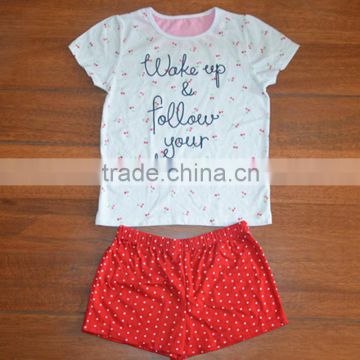 2015 wholesale new style girls new suit,Tshirt and culottes Children suit,OEM kids clothes