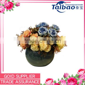 Tianjin wholesale cheap price for decoration 7 heads eva rose bouquet