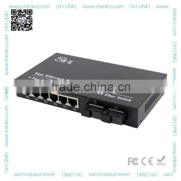 SH Link hot sale fiber oprical converter 2 SFP Ports 10/100M ethernet switch