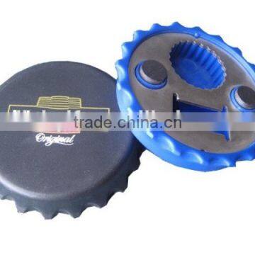 popular plastic round cap shape bottle opener