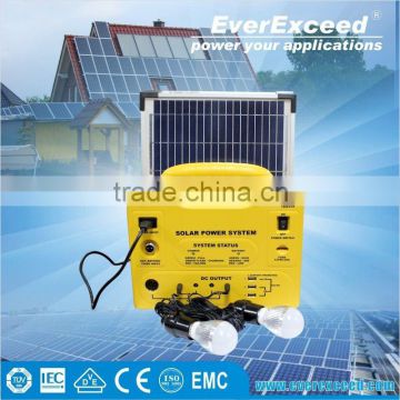 EverExceed Small Portable Solar Power Home System with 3 LED Lumps