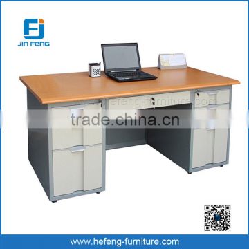 Classic Office Furniture Mdf Desktop Steel Office Desk Metal Frame Office Table