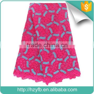 New designs african lace fabrics guipure hot selling cord lace embroidery fabric new sample for evening dress