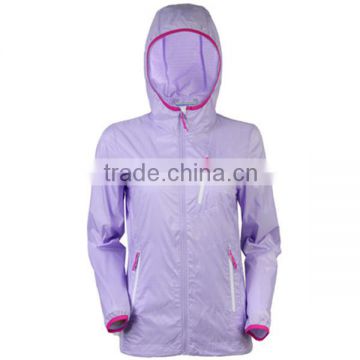 pink color lightweight super thin outdoor windbreaker jackets