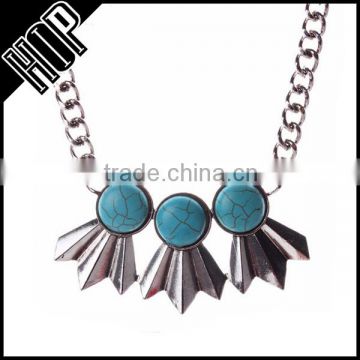 Best selling fashion metal alloy silver stone badminton pendant
