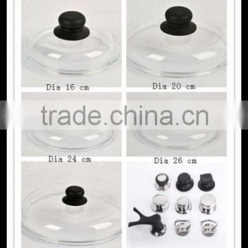 Diameter 16/20/24/26/28cm Glass Lid For Pot 5 Sizes For Your Choice