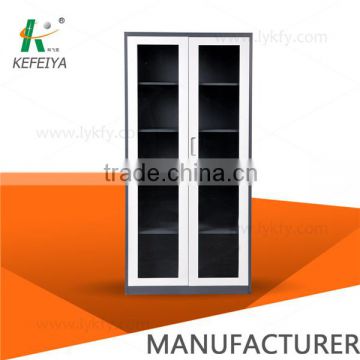 2 Glass Door Storage Cabinet