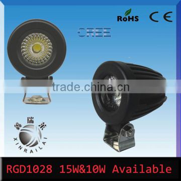led trailer light RGD1028 10W OR 15W 9-32v ,6500k,,spot / flood beam ,motorcycle offroad LED work light,