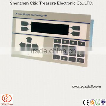 Crystal membrane switch keyboard for motion machine