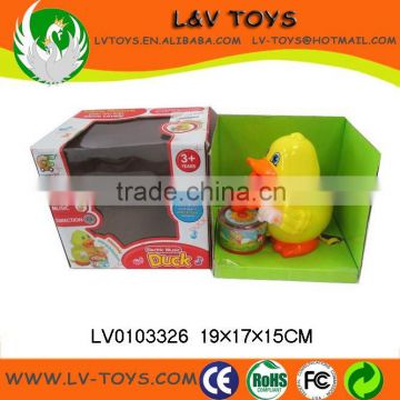 electrical yellow duck toy drum