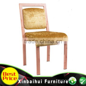 aluminum stacking wood look hotel dining banquet chair