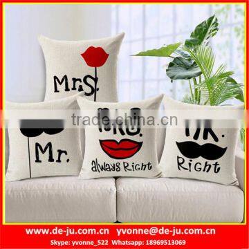 Mr.Mrs.Right Replacement Cushion Covers