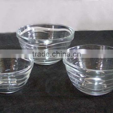 glass storage bowl for 3pcs set