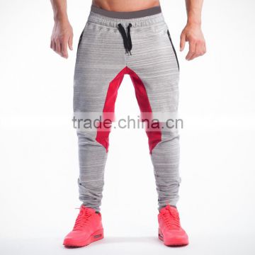 slub jogger pants with panels for gym men