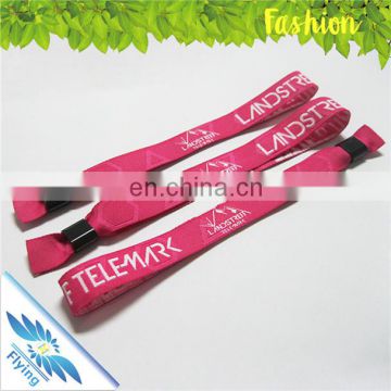One time Use Festival Fabric Bracelet, Bulk Cheap Wristbands with Customized Logo