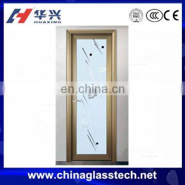 China famous brand 60/80/90mm alumunium single tempered glass casement single panel door design