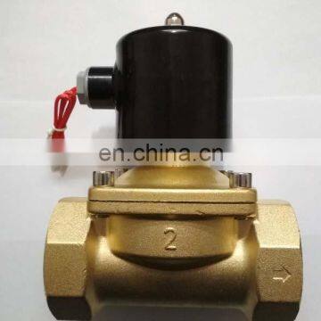 GOGO 2 way Pneumatic Brass zero pressure start 2 inch water solenoid valve normal close with plug type