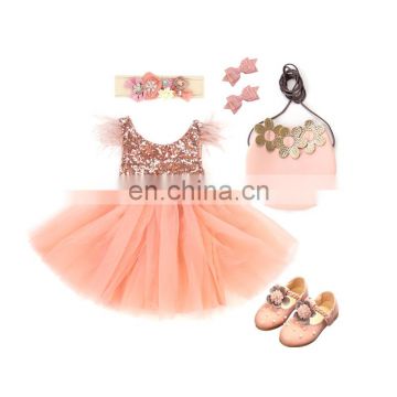 Girls Sequin Party Dresses Mom And Baby Matching Clothes Kids Glitter Tulle Dress