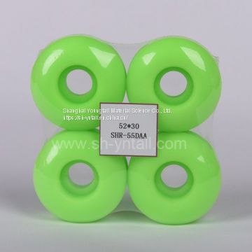 pu wheels for skate board 52*30 green  polyurethane pulley for skateboard   Skateboard Wheels wholesale