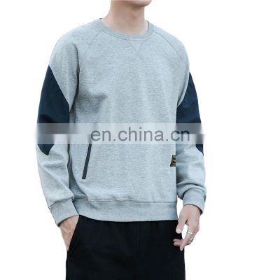 Manufacturer custom brand cotton personality round neck  crop topsleeve casual loose sports pullover custom hoodie