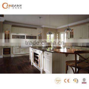 American style traditional solid wood kitchen cabinet design, aluminum profile for kitchen cabinet