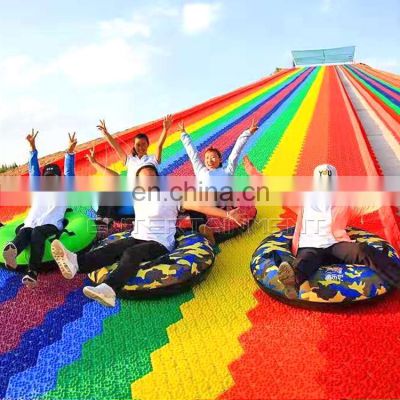 Playground Amusement Park Donut Glider Rainbow Dry Snow Donut Slide For Outdoor Play