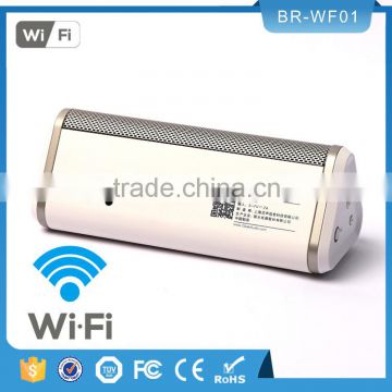 High quality mini wireless portable stereo microphone wifi speaker with aux