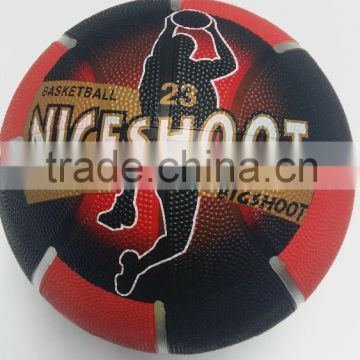 custom printed rubber basketball size 7 for promotion