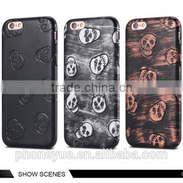 skull pattern ultra slim 3d silicone soft mobile phone case for huawei