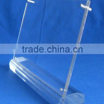 Acrylic poster holder for counter display