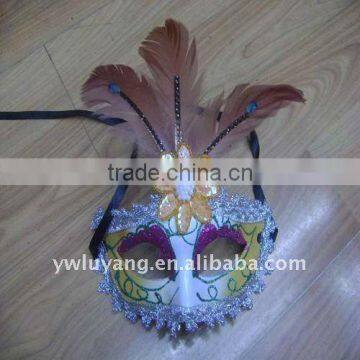 2011 hottest sale the real grizzly feather mask for carnival