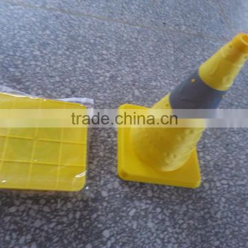 24" PP collapsible traffic cone 16" Yellow color Foading road cone