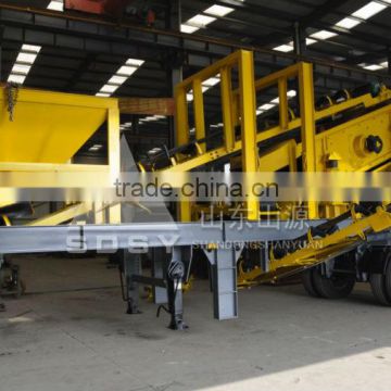 Tire type portable crushing plant for sale