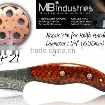 Mosaic Pins for Knife Handles MP21 (1/4") 6.35mm