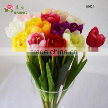 cheap artificial instyler fabric silk tulip flower