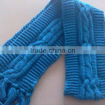Fat Acrylic jacquard cable knitting Winter fashion Scarf
