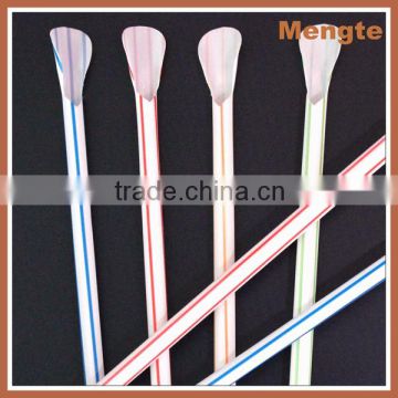 Alibaba Hot Advice Newest Disposable Plastic Spoon Drinking Straw