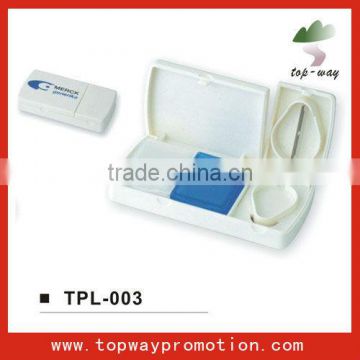 HOT promotional plastic pillbox with blade