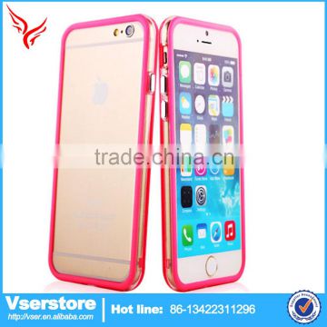 The latest for iphone6 6 plus intermediate transparent shell border protection using TPU + PC materia mobile phone for case