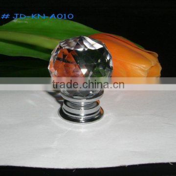 High quality crystal cabinet knob in silver Dia.30*40mm