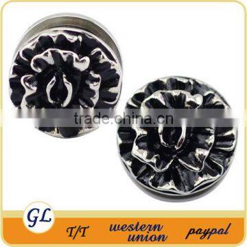 TP01904 Surgical steel flower ear plug ear piercing