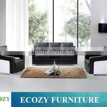 Low price design modern black sofa set