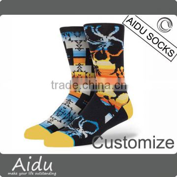 Newest Colorful Smart Novelty Sublimately Print Socks