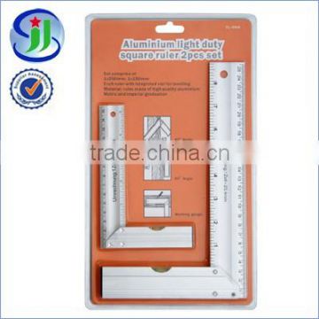 Aluminium light duty square ruler 2pcs set