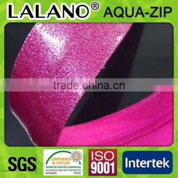 sparking pink nylon zippers for fashion apparel