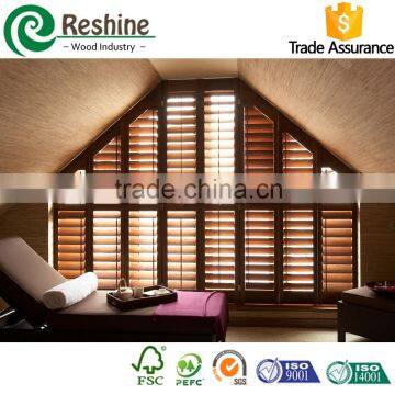 Color painted fauxwood timber window shutter