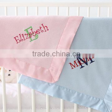 Baby Blanket/polar fleece blanket with personal embroidery