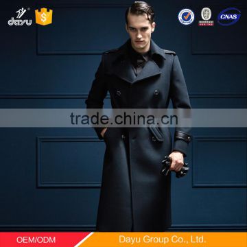 High-end wool coat double-breast Military Overcoat brief style classic style wool coat