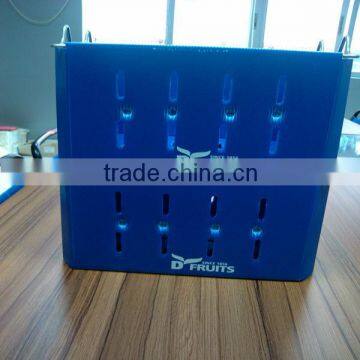 Stackable corrugated plastic cherry packaging box