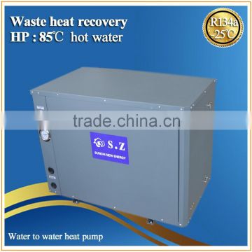 Outlet 85C hot water 12kw/19kw/35kw/70kw/105kw scroll compressor high COP r134a heat pump air conditioning